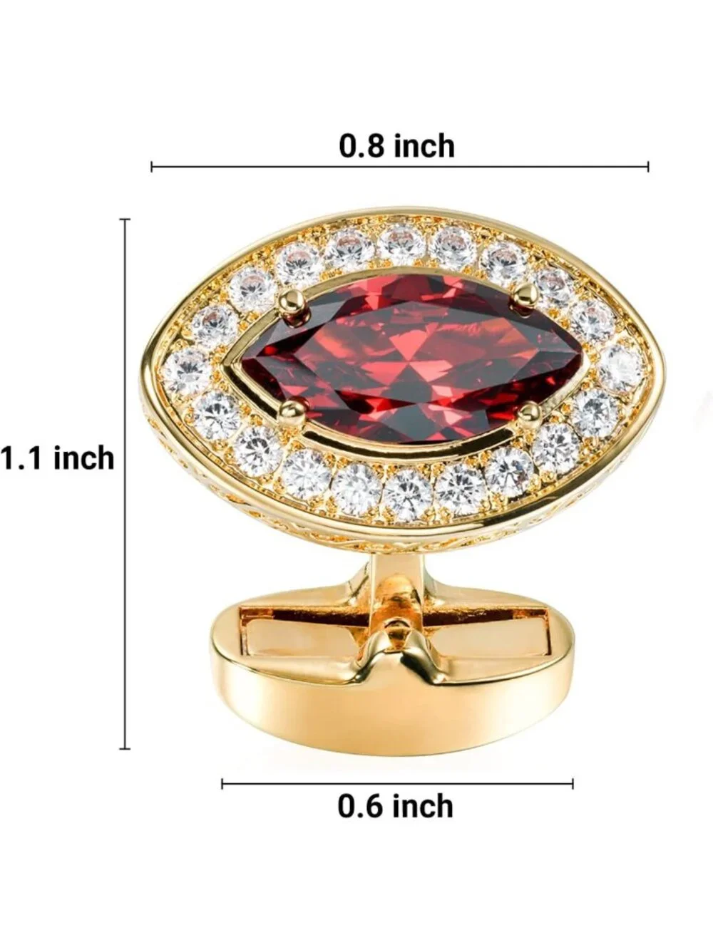 Elegant Gold Diamond Crystal Cufflinks for Men | Perfect Wedding & Business Gift